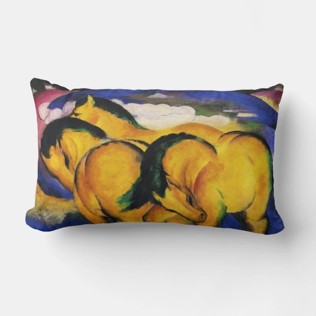 Franz Marc Little Yellow Horses Pillow Kussen (Voorkant)