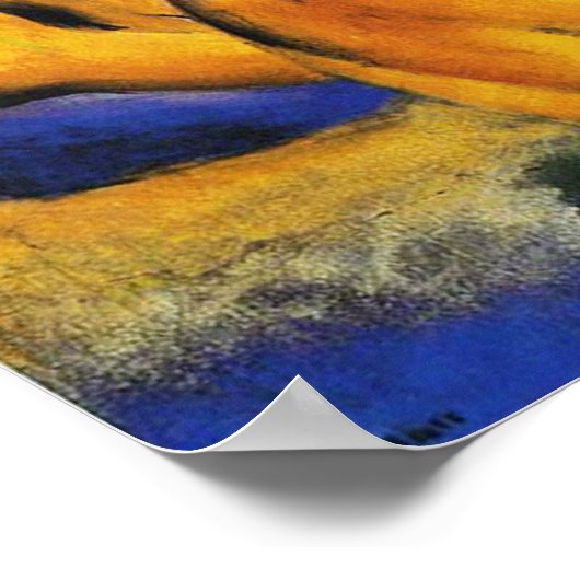 Franz Marc Little Yellow Horses Poster (Hoek)