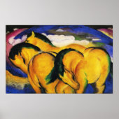 Franz Marc Little Yellow Horses Poster (Voorkant)