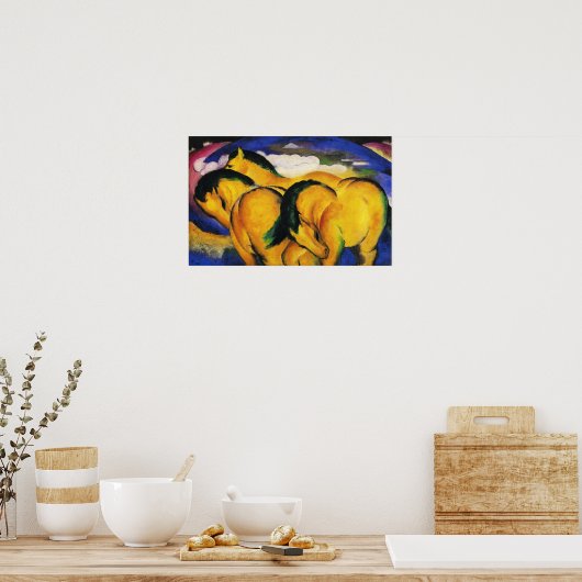 Franz Marc Little Yellow Horses Poster (Keuken)