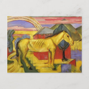 Franz Marc- Long Yellow Horse Briefkaart
