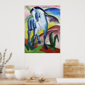 Franz Marc Modern Blauw Paard I Expressionistische Poster (Keuken)