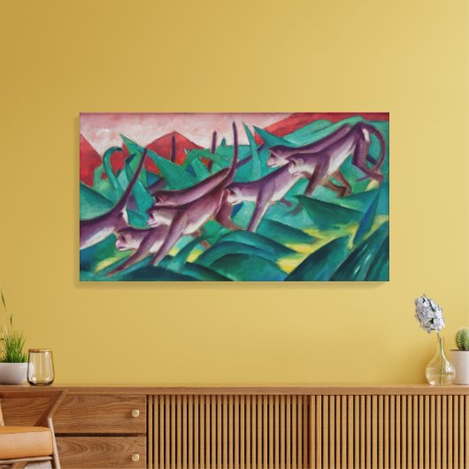 Franz Marc Monkey Frieze Canvas Afdruk (Insitu (Woonkamer))