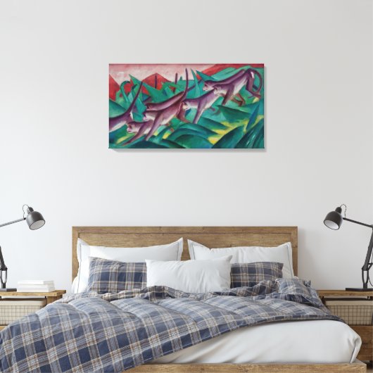  Franz Marc Monkey Frieze Canvas Afdruk (Insitu (Slaapkamer))