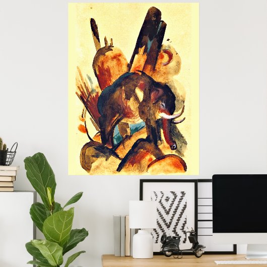 Franz Marc - Olifant Poster (Thuiskantoor)