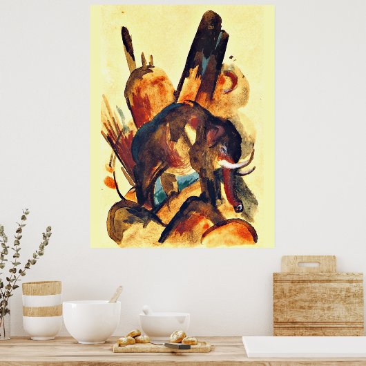 Franz Marc - Olifant Poster (Keuken)