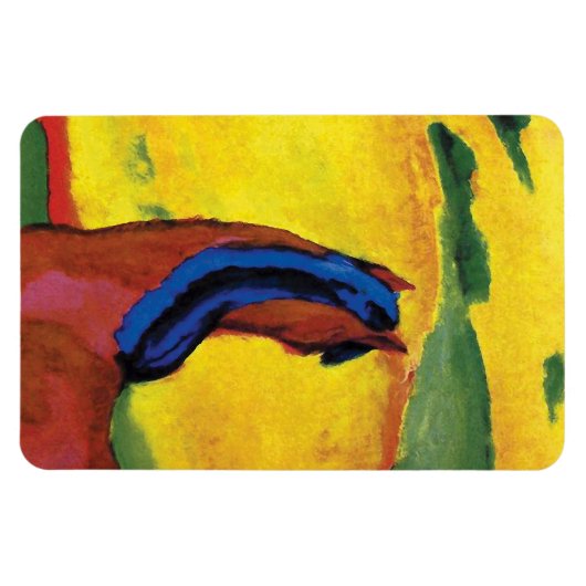 Franz Marc - paard in een landschappelijk schilder Magneet (Horizontaal)