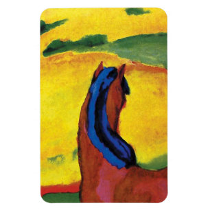 Franz Marc - Paard in een landschapsschilderij Magneet