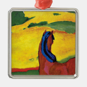 Franz Marc - Paard in een landschapsschilderij Metalen Ornament