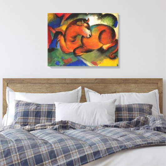  Franz Marc Red Bull Canvas Afdruk (Insitu (Slaapkamer))