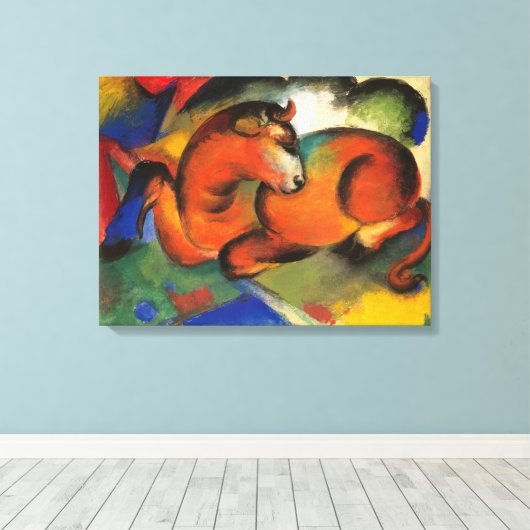 Franz Marc Red Bull Canvas Afdruk (Insitu (Houten vloer))