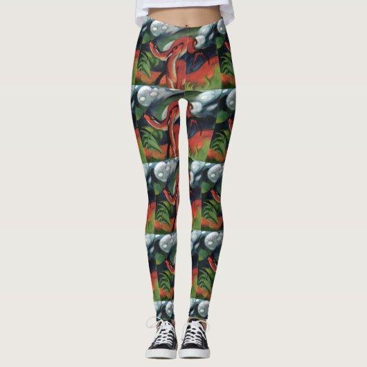 Franz Marc Red Deer beroemde schilderende vrouwen Leggings (Voorkant)