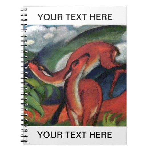 Franz Marc Red Deer Famous Painting Persoonlijk Notitieboek (Voorkant)