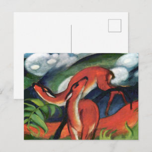 Franz Marc Rode Hert II Expressionistisch Schilder Briefkaart