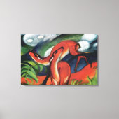 Franz Marc Rode Herten II Expressionistisch Schild Canvas Afdruk (Voorkant)
