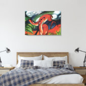 Franz Marc Rode Herten II Expressionistisch Schild Canvas Afdruk (Insitu (Slaapkamer))