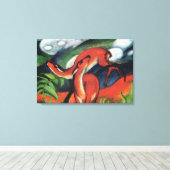 Franz Marc Rode Herten II Expressionistisch Schild Canvas Afdruk (Insitu (Houten vloer))