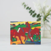 Franz Marc - Rode Paarden Briefkaart (Staand voorkant)