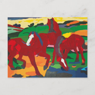 Franz Marc - Rode Paarden Briefkaart
