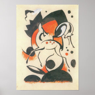 Franz Marc - Samenstelling met twee herten Poster