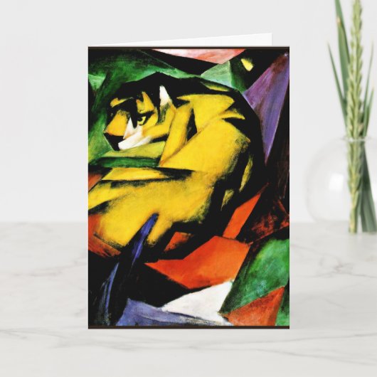 Franz Marc schilderij, Tiger Kaart (Voorkant)