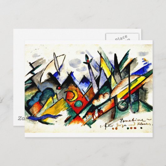 Franz Marc - Sonatine voor Violin en Piano Briefkaart (Voorkant / Achterkant)