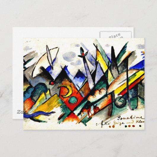 Franz Marc - Sonatine voor viool en piano Briefkaart (Voorkant / Achterkant)