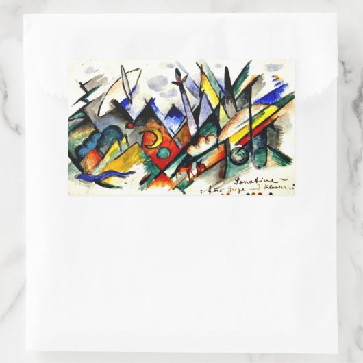 Franz Marc - Sonatine voor viool en piano Rechthoekige Sticker (Tas)