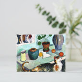 Franz Marc - Stilleven met kat Briefkaart (Staand voorkant)