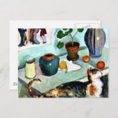 Franz Marc - Stilleven met kat Briefkaart (Voorkant / Achterkant)