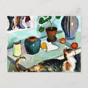 Franz Marc - Stilleven met kat Briefkaart