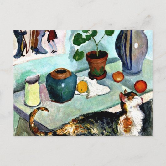 Franz Marc - Stilleven met kat Briefkaart (Voorkant)