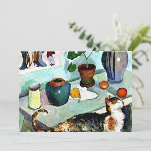 Franz Marc - Stilleven met kat Kaart (Staand voorkant)