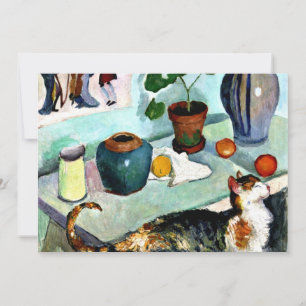 Franz Marc - Stilleven met kat Kaart