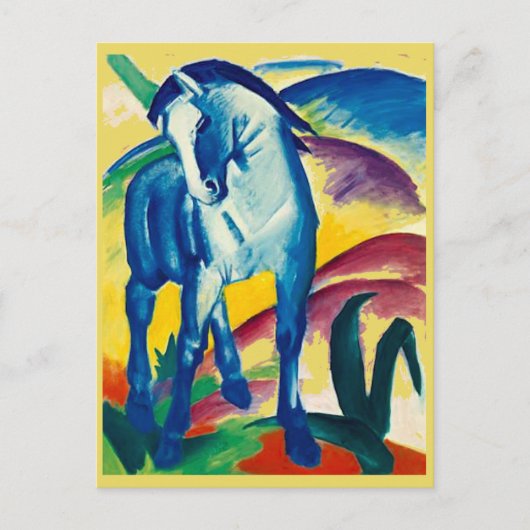 Franz Marc, The Blue Horse, Art Post Card Briefkaart (Voorkant)