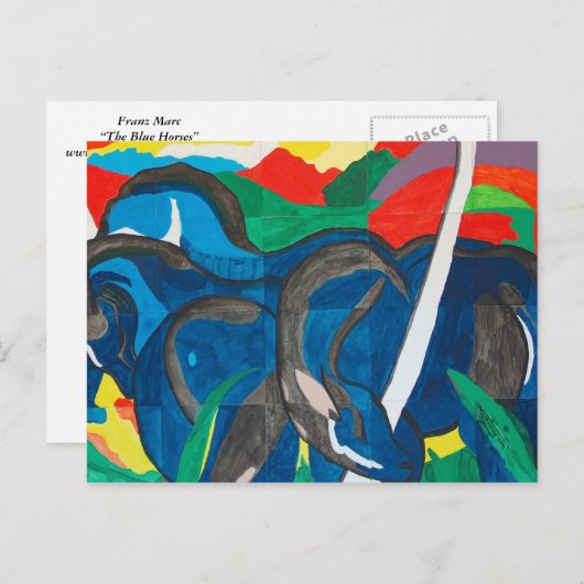Franz Marc - The Blue Horse Briefkaart (Voorkant / Achterkant)