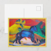 Franz Marc, The Blue Pony, Art Briefkaart (Voorkant / Achterkant)