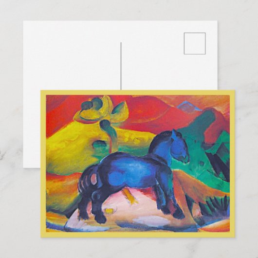 Franz Marc, The Blue Pony, Art Briefkaart (Voorkant / Achterkant)