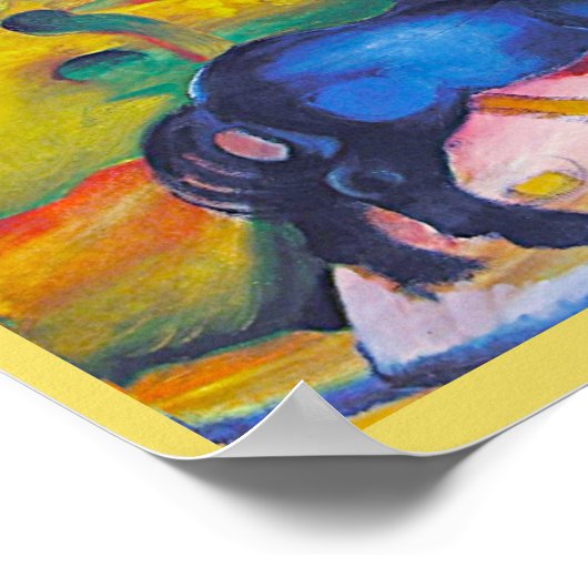 Franz Marc, The Blue Pony, Art Poster (Hoek)