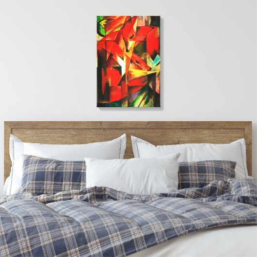 Franz Marc The Foxes Red Fox German Expressonism Canvas Afdruk (Insitu (Slaapkamer))