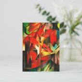 Franz Marc The Foxes Red Fox Modern Art Painting Briefkaart (Staand voorkant)