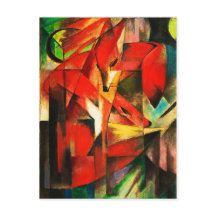 Franz Marc The Foxes Red Fox Modern Art Painting