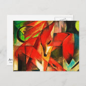 Franz Marc The Foxes Red Fox Modern Art Painting Briefkaart (Voorkant / Achterkant)