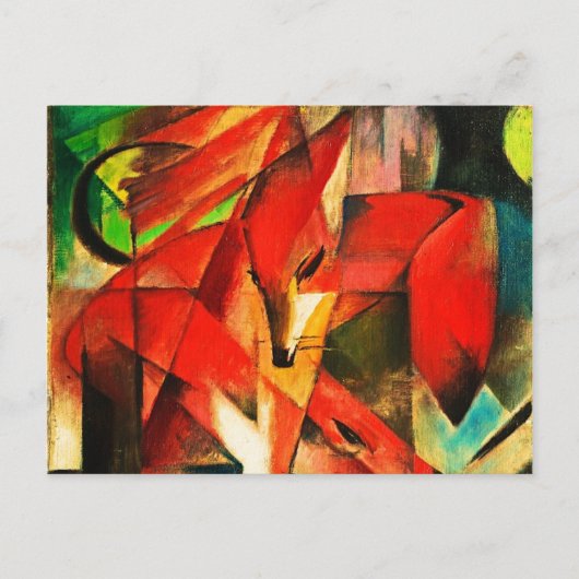 Franz Marc The Foxes Red Fox Modern Art Painting Briefkaart (Voorkant)