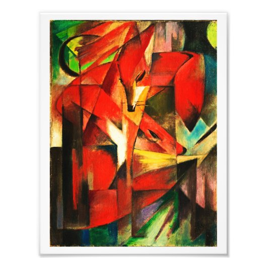 Franz Marc The Foxes Red Fox Modern Art Painting Foto Afdruk (Voorkant)
