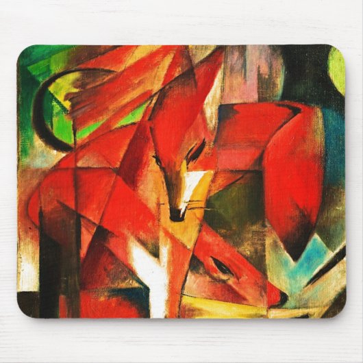 Franz Marc The Foxes Red Fox Modern Art Painting Muismat (Voorkant)