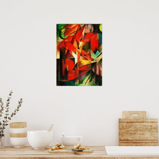 Franz Marc The Foxes Red Fox Modern Art Painting Poster (Keuken)