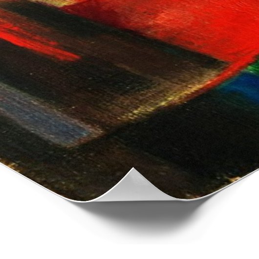 Franz Marc The Foxes Red Fox Modern Art Painting Poster (Hoek)