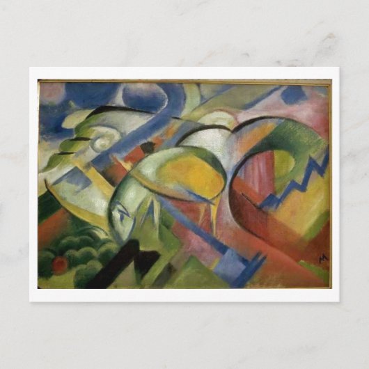 Franz Marc The Lamb 1913-14 Sheep Ewe Baby Animal Briefkaart (Voorkant)