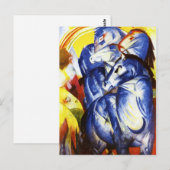 Franz Marc The Tower of Blue Horses Briefkaart (Voorkant / Achterkant)